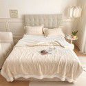 Autumn and winter thickened warm taff milk wool blanket version pure simple lamb wool blanket blanket bedding 