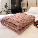 High grade imitation fur blanket comfortable skin friendly bubble rabbit blanket winter sofa blanket leisure blanket light luxury bed tail blanket 