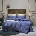 Wanghong home stay 60 thread count Satin cotton bedding hotel Nordic nude sleeping solid color long staple cotton four piece set 