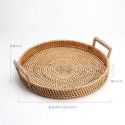 Vietnamese rattan woven hand-woven storage basket Snack bread picnic basket Table top storage basket Portable storage basket