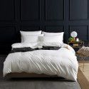 Cross border American Amazon Cotton 60 Thread Count Solid Color Duvet Cover Three Piece Set Simple Soft Cotton Bedding 