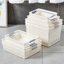 Plastic storage box storage box supermarket storage basket kindergarten toy picture book box desktop snack storage basket 