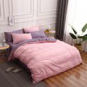 Manufacturer direct selling autumn and winter New Nordic bedding four piece set purple home textile quilt cover solid color student three piece set 