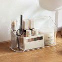 Nachuan Simple Household Mirror Cabinet Storage Box Desktop Cosmetics Jewelry Sundries Plastic Transparent Compartment Sorting Box 