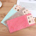 The manufacturer directly provides 30 * 30 plain color super soft coral velvet wiping towel, kitchen hanging water absorbing dishwashing cloth and wholesale 