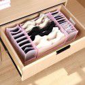 Foldable underwear storage box sock T-shirt pants grid transparent grid household bra underwear finishing box 