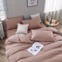 Nordic new ins super soft matte bedding fitted sheet four piece set plain color double combed home textile solid color three piece set 