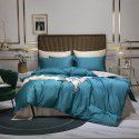 Wanghong home stay 60 thread count Satin cotton bedding hotel Nordic nude sleeping solid color long staple cotton four piece set 