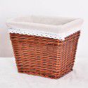 Willow woven large dirty clothes storage basket Home toys sundries storage basket Square rattan woven storage basket Straw woven storage basket