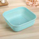 Plastic drainage basket desktop storage basket vegetable water fruit basket kitchen storage basket square washing basket wholesale 