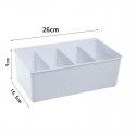 Transparent desktop compartment cosmetic storage box Multi functional sundries separation and sorting box Refrigerator storage with cover 