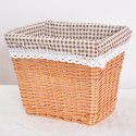 Willow woven large dirty clothes storage basket Home toys sundries storage basket Square rattan woven storage basket Straw woven storage basket