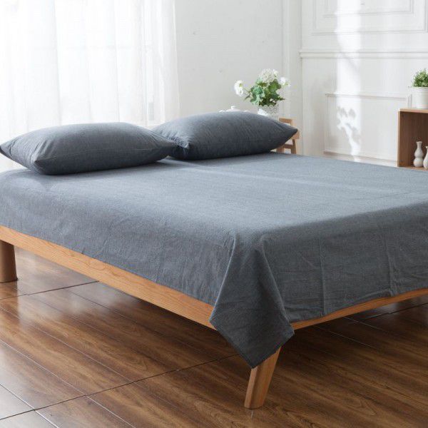 Washed cotton quilt sheet home textile cotton double bed sheet student dormitory single home textile bedding 