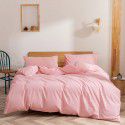 Simple Nordic style bedding four piece quilt sheet washed cotton quilt cover pure cotton solid color bed sheet fitted sheet 