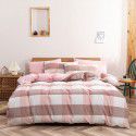 Cotton four piece set pure cotton washable cotton bedding quilt cover sheet quilt cover simple double net red Nordic Kit 