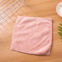 Coral velvet dishcloth double-sided absorbent dishwashing towel household cleaning cloth thickened dishwashing cloth 