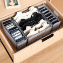 Foldable underwear storage box sock T-shirt pants grid transparent grid household bra underwear finishing box 