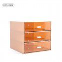 Simple drawer storage box Student desktop makeup box Transparent partition plastic storage jewelry arrangement shelf 