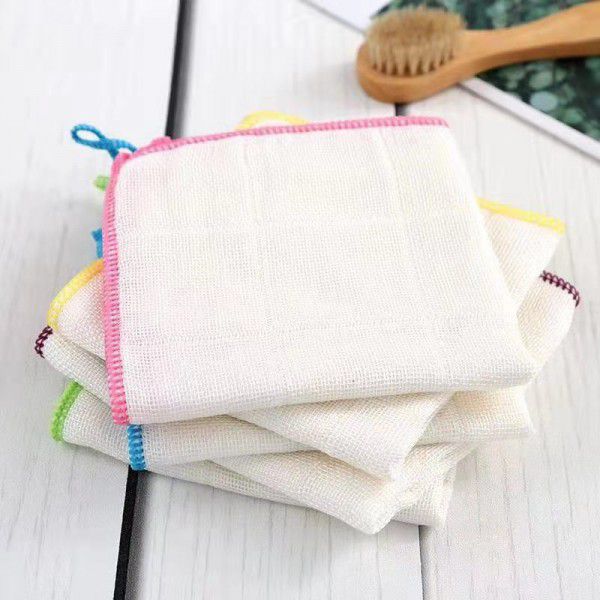 Dishwashing towel household bamboo fiber double-sided thickened oil-free color towel kitchen cleaning cloth wholesale 