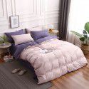 Nordic new ins super soft matte bedding fitted sheet four piece set plain color double combed home textile solid color three piece set 