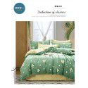 Supply bedding home textile autumn and winter thickened frosted emerald cotton four piece quilt cover three piece fitted sheet set 