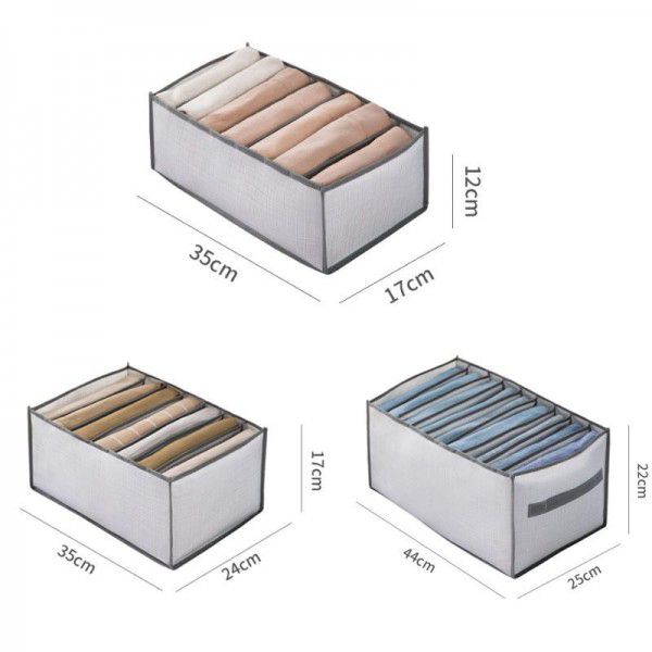 Pants storage artifact clothes storage box underwear jeans storage household wardrobe drawer split storage bag