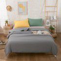 Simple bedding home textile New Nordic mix and match solid color super soft cotton fitted sheet four piece set bed sheet three piece set 