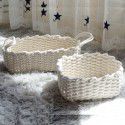 Storage basket Nordic ins cotton yarn hand woven desktop storage basket sundries snack basket directly supplied by the manufacturer 