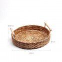 Vietnamese rattan woven hand-woven storage basket Snack bread picnic basket Table top storage basket Portable storage basket