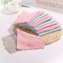 Coral wool thickened absorbent rag dishwashing and wiping table double-layer two-color cleaning cloth kitchen cleaning towel without hair loss 