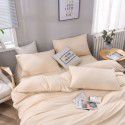 Spring New Nordic simple super soft bedding solid color double-sided frosted four piece set plain home textile 