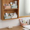 Mirror cabinet storage box cosmetics jewelry lipstick skin care products sorting box desktop narrow plastic storage box