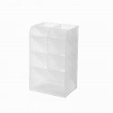 Oblique plug-in pen container Plastic storage box Transparent multi grid pen holder Storage creative makeup pen container Desktop children's four grid 