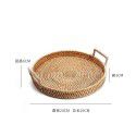 Vietnamese rattan woven hand-woven storage basket Snack bread picnic basket Table top storage basket Portable storage basket