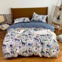 All season cotton fitted sheet Multi specification 4-piece set Reactive printing pastoral set 3-piece bedding 