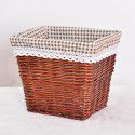 Willow woven large dirty clothes storage basket Home toys sundries storage basket Square rattan woven storage basket Straw woven storage basket