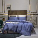 Luxurious 60 Thread Count Cotton Satin 4-Piece Set All Cotton Simple Pure Color Home Textile Quilt Cover Sheet Bedding 