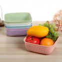 Plastic drainage basket desktop storage basket vegetable water fruit basket kitchen storage basket square washing basket wholesale 