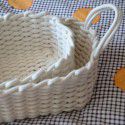 Storage basket Nordic ins cotton yarn hand woven desktop storage basket sundries snack basket directly supplied by the manufacturer 