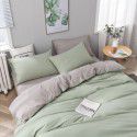 Nordic new ins super soft matte bedding fitted sheet four piece set plain color double combed home textile solid color three piece set 