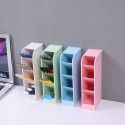 Oblique plug-in pen container Plastic storage box Transparent multi grid pen holder Storage creative makeup pen container Desktop children's four grid 