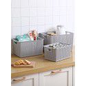 Meianju rattan storage basket plastic large storage basket hollowed-out bedroom sorting basket children's toy storage supplies