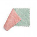 Coral velvet double-sided dishwashing cloth kitchen absorbent cleaning cloth kitchen utensils cleaning cloth thickened dishwashing towel 