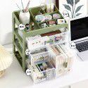 Desktop storage box, transparent stationery drawer, student desk, office stationery, sundries sorting storage box