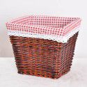 Willow woven large dirty clothes storage basket Home toys sundries storage basket Square rattan woven storage basket Straw woven storage basket