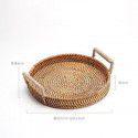 Vietnamese rattan woven hand-woven storage basket Snack bread picnic basket Table top storage basket Portable storage basket