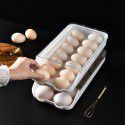 Factory batch household fresh-keeping tape cover kitchen storage box sorting tray drawer type stackable refrigerator egg box 