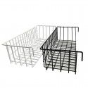 Ins hanging basket mesh black and white iron wire mesh plastic coated basket grid plastic dipping storage basket home 