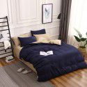 Spring New Nordic simple super soft bedding solid color double-sided frosted four piece set plain home textile 