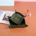 Leather storage box Nordic ins style desktop porch key cosmetics jewelry storage pu leather tray spot 